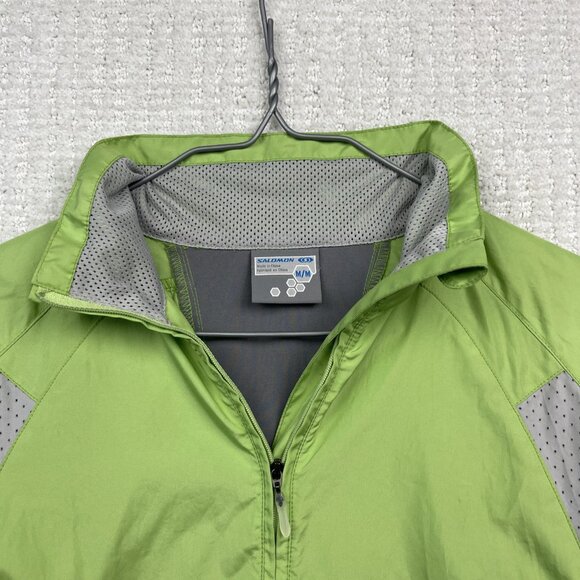 Y2K Salomon Ultralight Running Jacket Lime Green Women Sz M Hiking / Outdoor - Picture 5 of 13